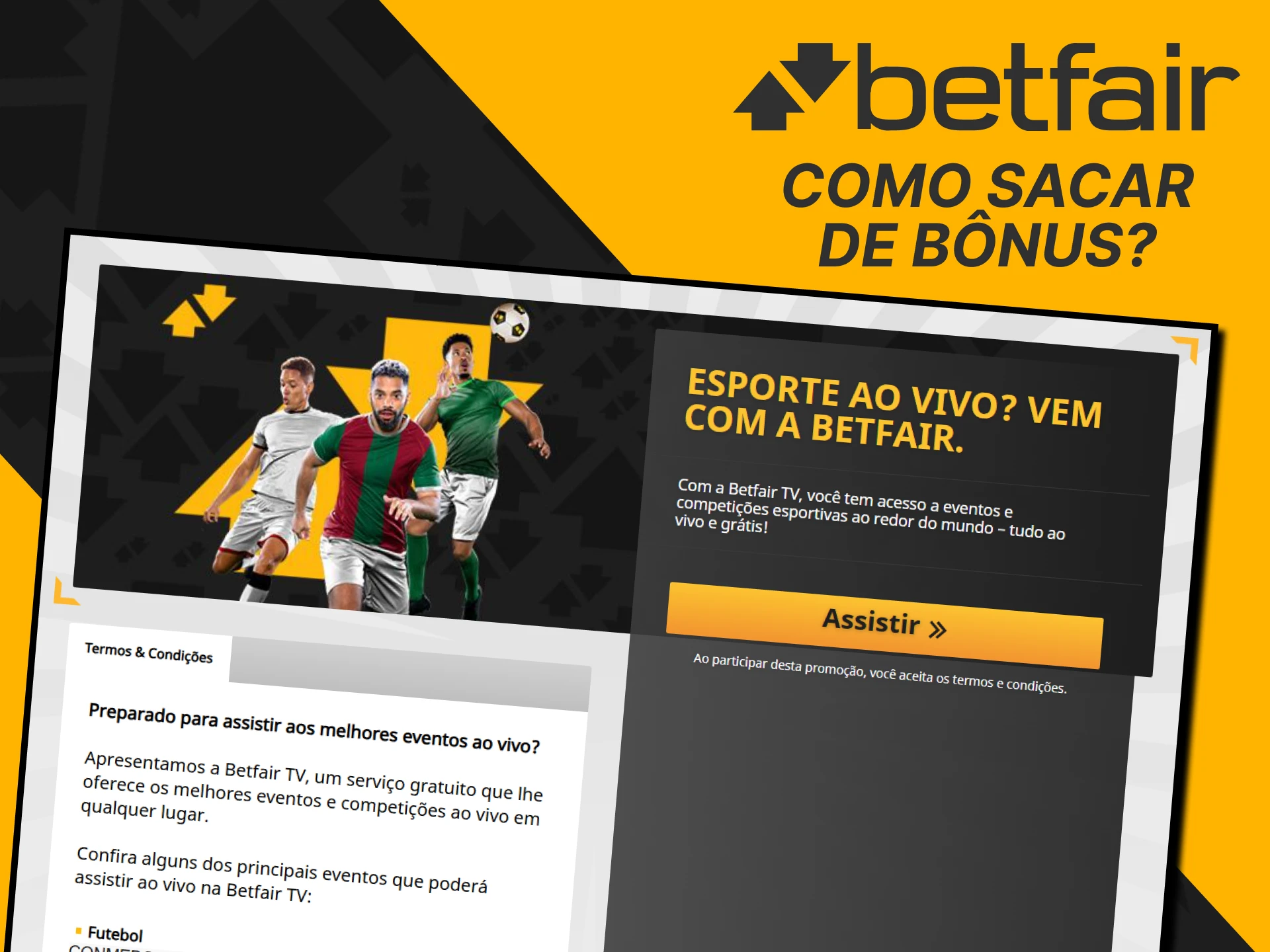 Retirar seu bônus da Betfair é fácil.