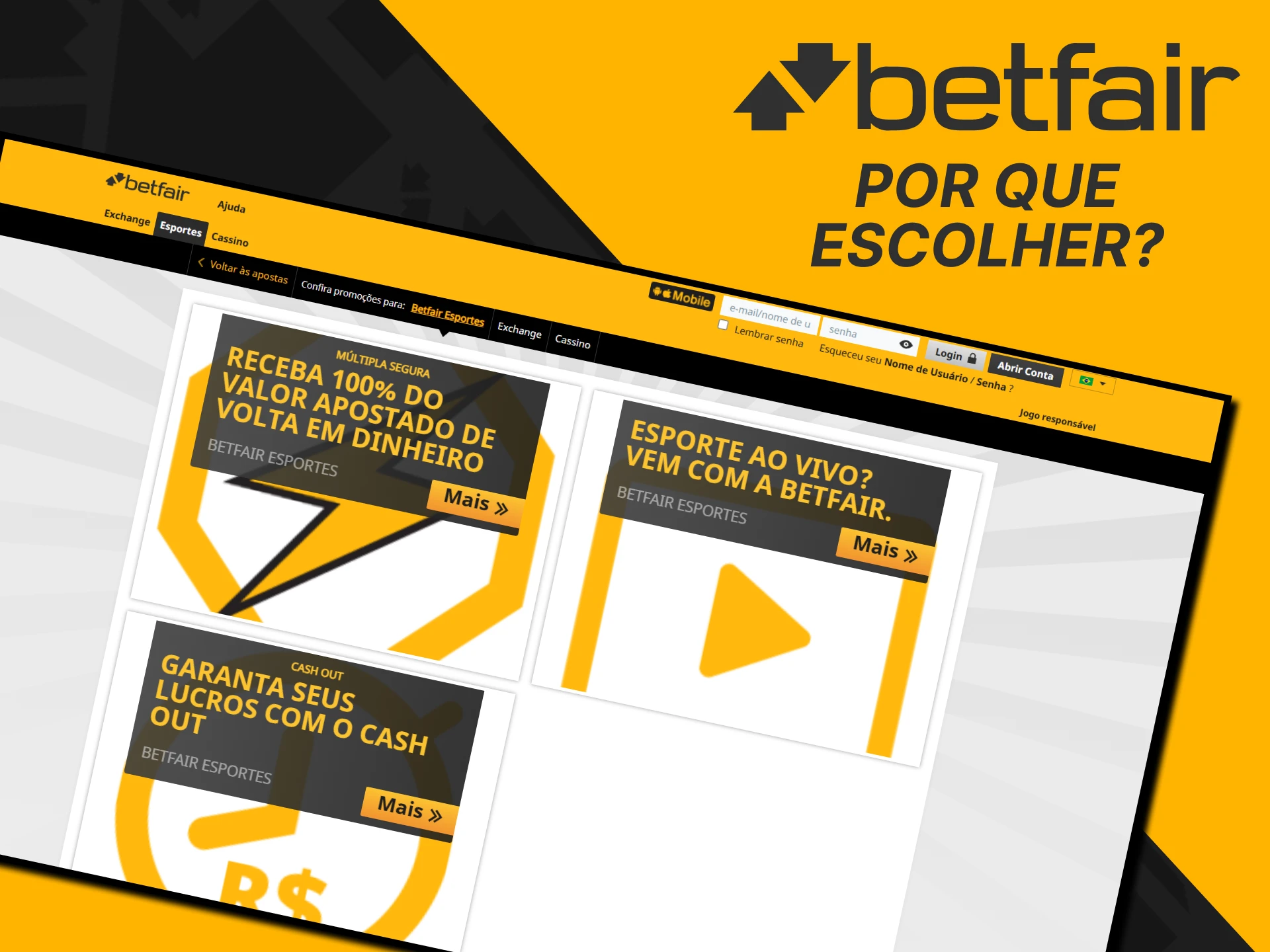 A Betfair oferece muitas vantagens aos seus usuários.