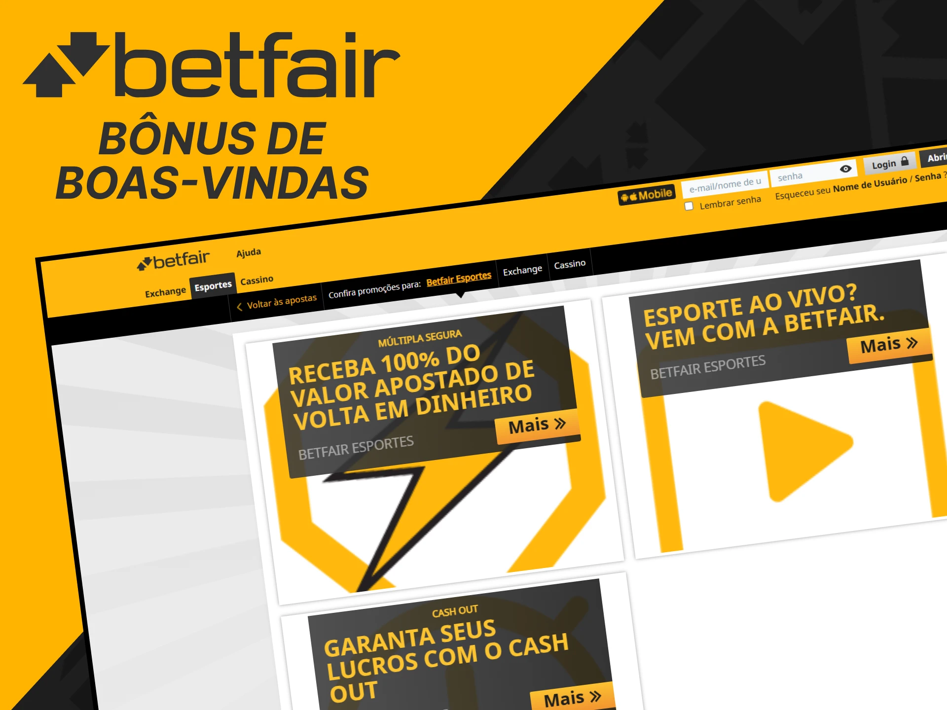 Falaremos sobre o bônus de boas-vindas ao se cadastrar na Betfair.
